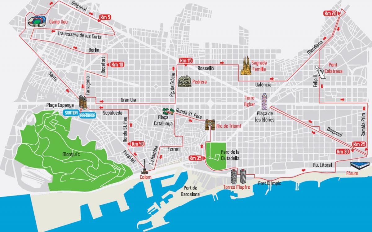 el camp nou de barcelona mapa