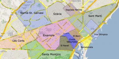 Mapa de barcelona suburbios