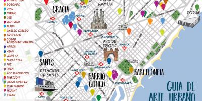 Calle de Barcelona, art mapa