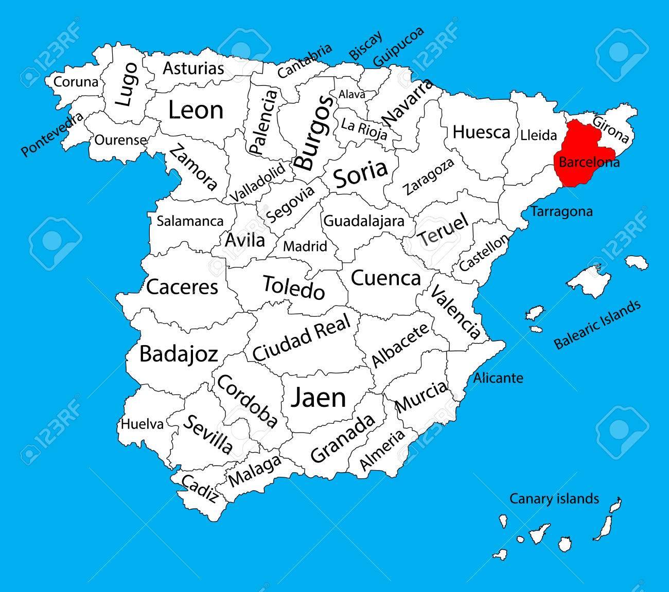 barcelona españa mapa Mapa de españa de barcelona   Mapa de españa de barcelona 