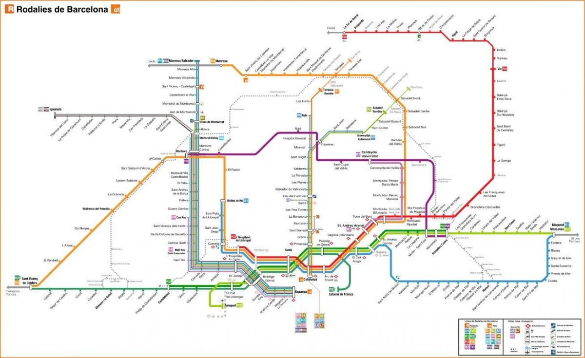 barcelona mapa de la estación de tren