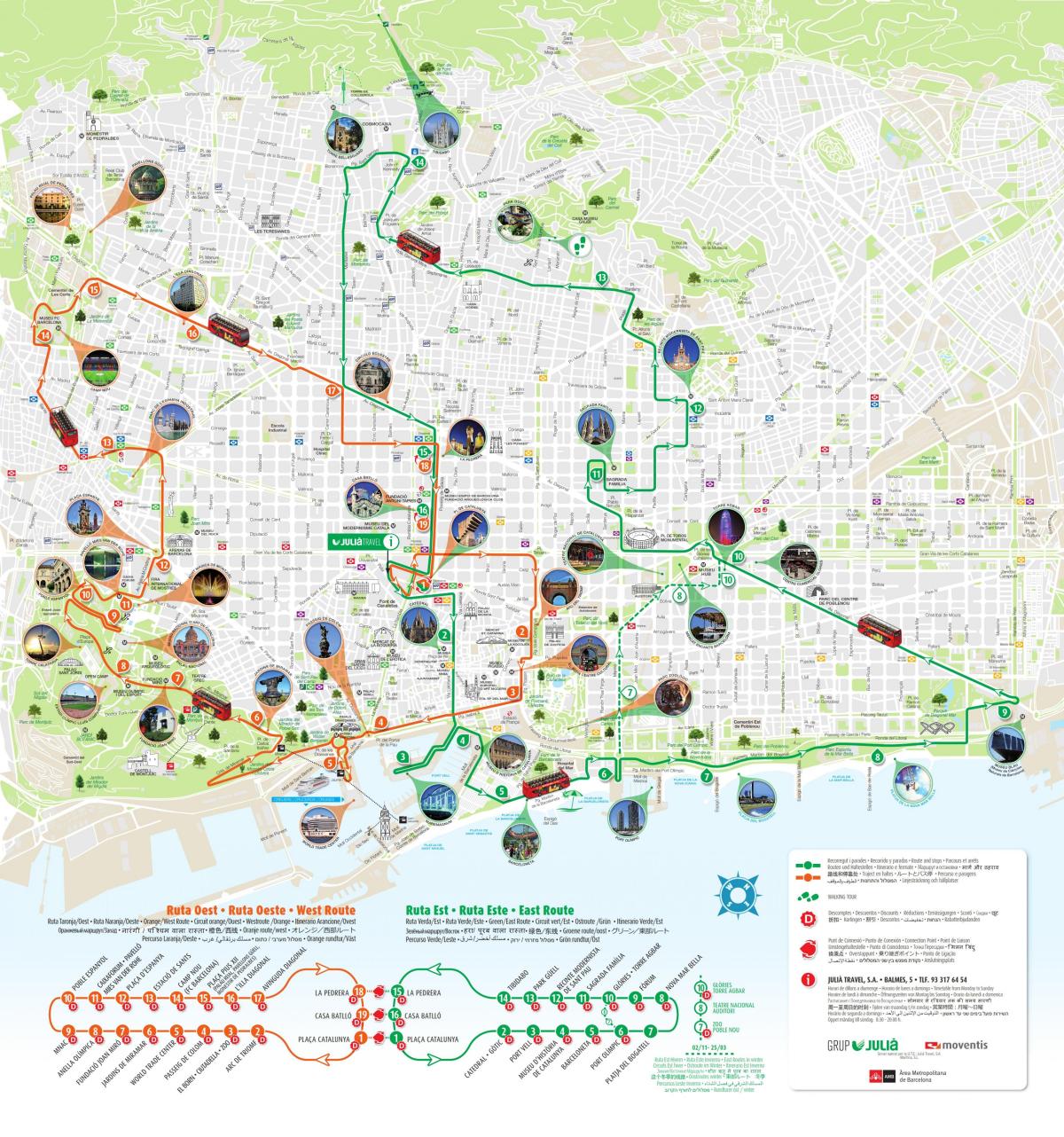 mapa de barcelona monumentos