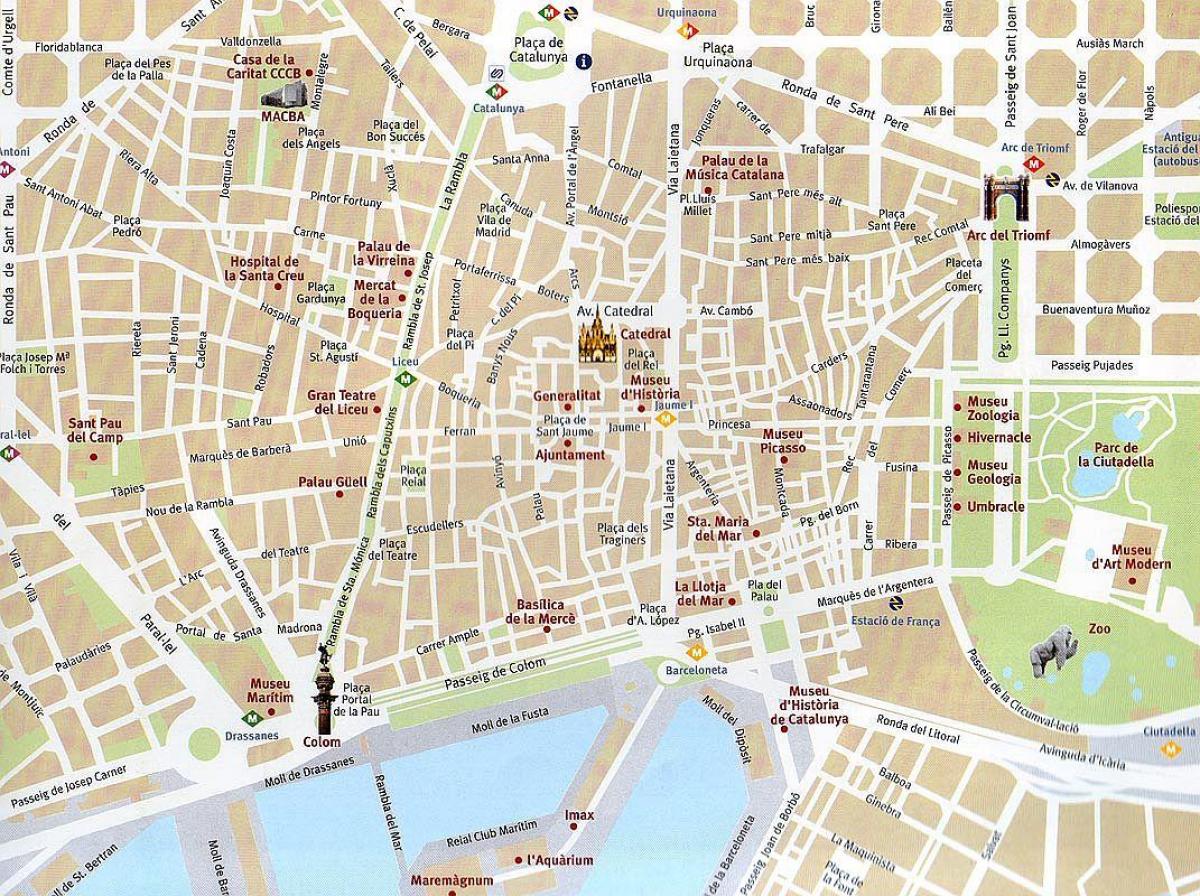 mapa de barcelona ciudad vieja