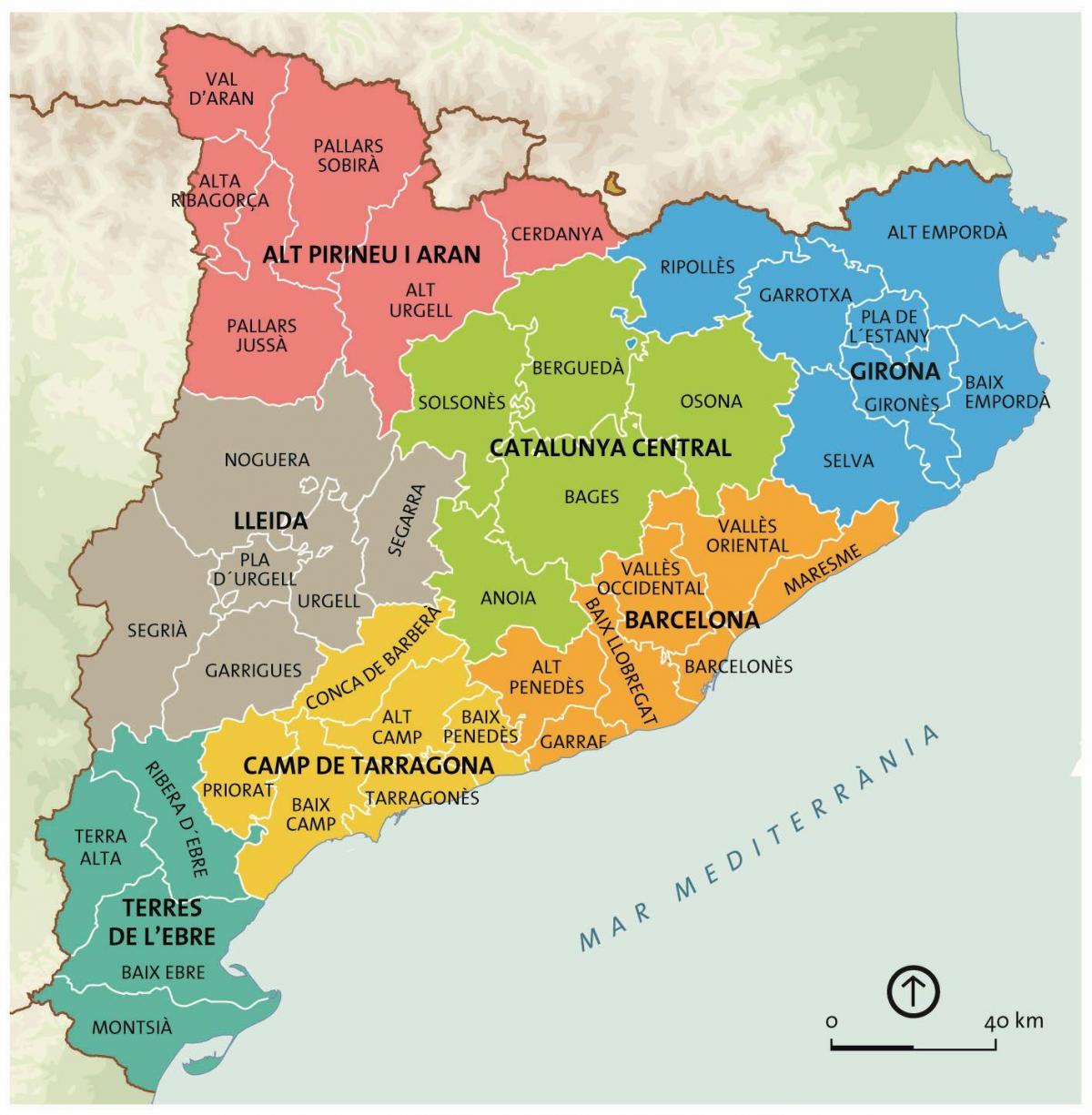 mapa de catalunya de barcelona