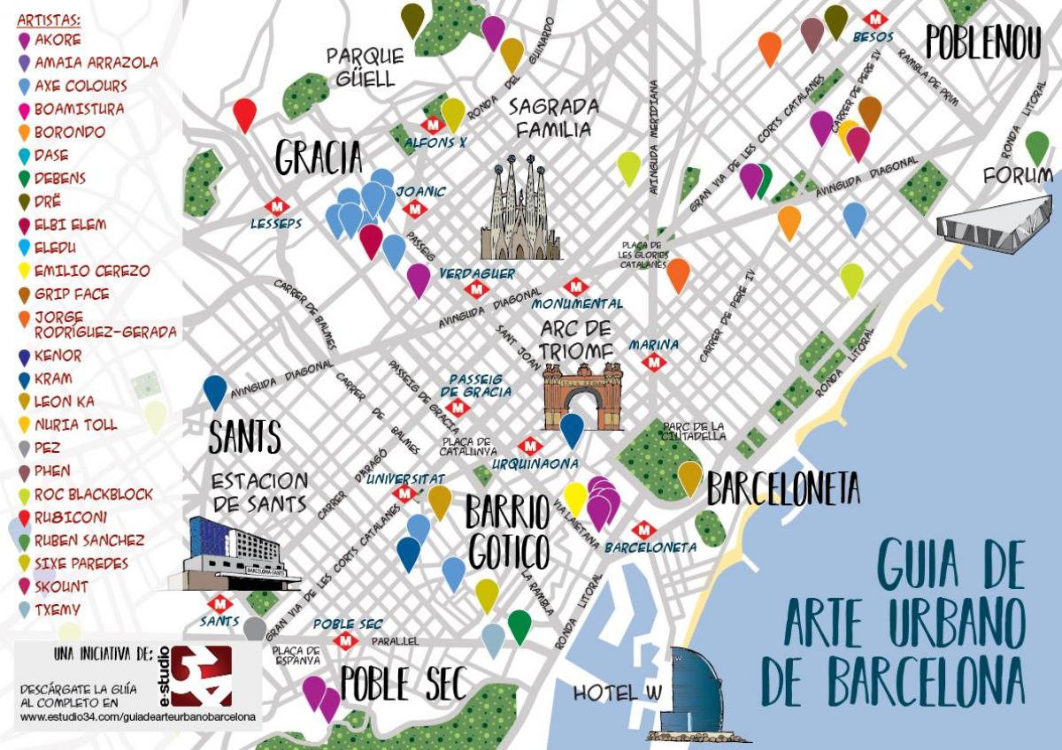 calle de barcelona, art mapa