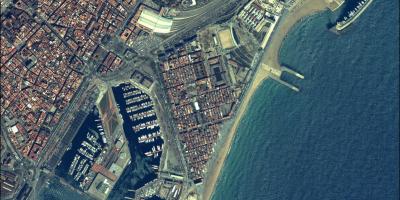 Mapa de barcelona satélite