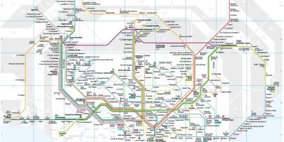 Barcelona tren suburbano mapa