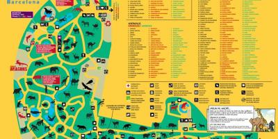 Mapa del zoo de barcelona