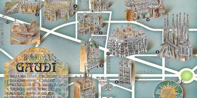 Gaudí mapa de barcelona