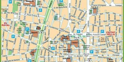 Mapa de la ciudad de barcelona calles del centro