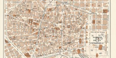 Mapa del vintage de barcelona